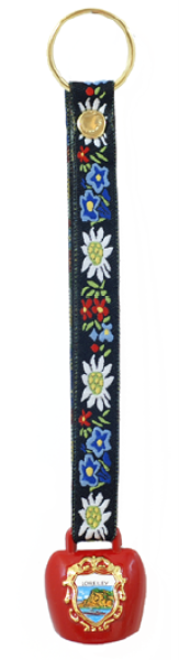 Glocke Bortenband 8x2cm rot